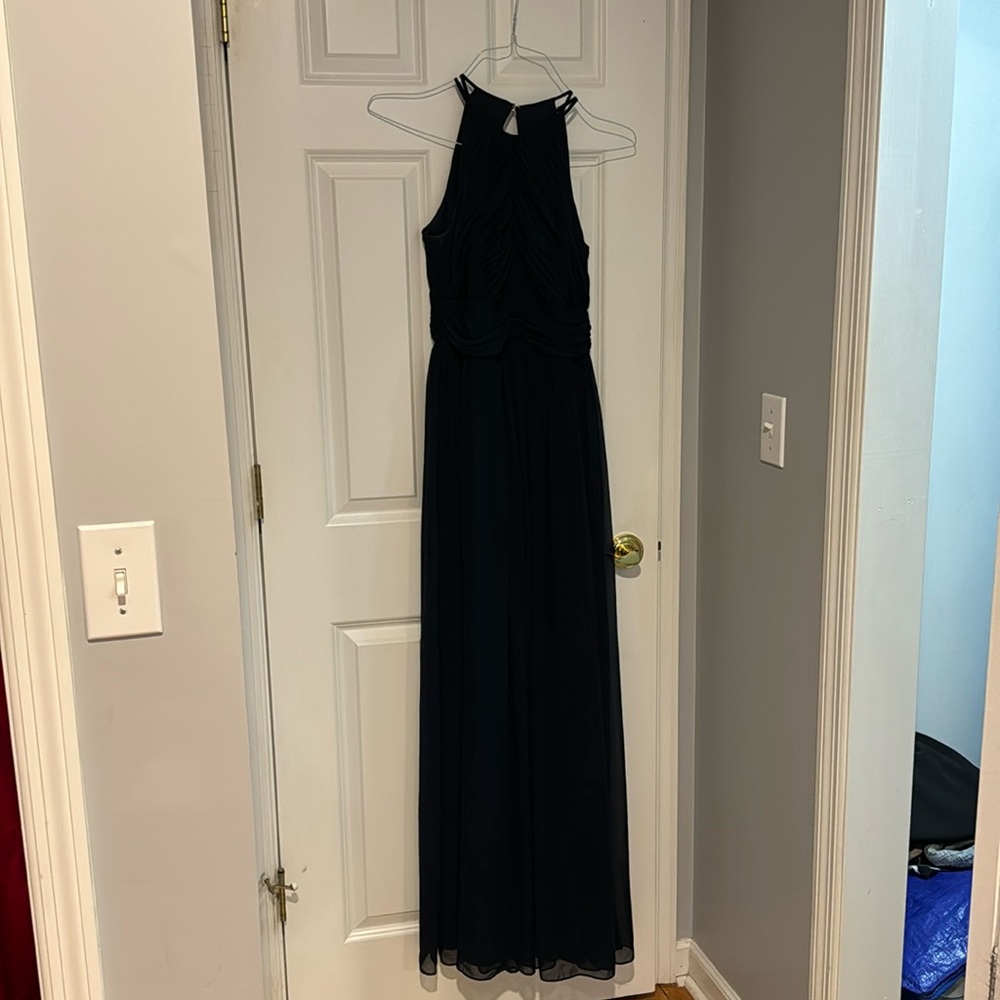 Navy blue Dessy Collection bridesmaid dress size 6